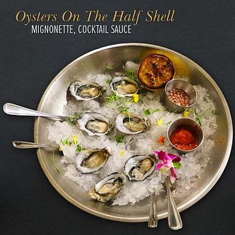 Product: Starters - Oysters on the Half Shell - Upstairs at Pier 38 in Honolulu, HI Seafood Restaurants