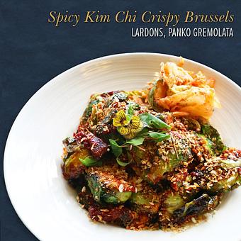 Product: Starters - Spicy Kim Chi Crispy Brussels - Upstairs at Pier 38 in Honolulu, HI Seafood Restaurants