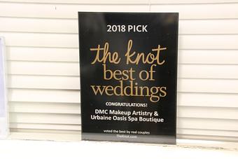Product: Recognition plaque for "Best of Weddings 2018" from the Knot! - Urbaine Oasis Spa Boutique in Milwaukee, WI Day Spas