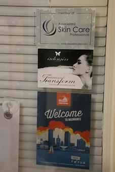 Product: Association of Skin Care Professionals and VISIT Milwaukee memberships, Lash and Brow tint window decals - Urbaine Oasis Spa Boutique in Milwaukee, WI Day Spas