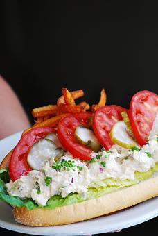 Product: Lettuce, Tomato, Pickles, Amoroso Roll - Virginia's On King in Historic Downtown Charleston - Charleston, SC American Restaurants