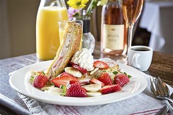 Product: Strawberry Banana Stuffed French Toast - Virginia's On King in Historic Downtown Charleston - Charleston, SC American Restaurants