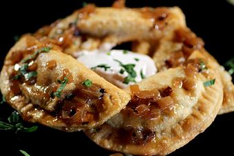 Product: butternut squash + sage, bourbon butter onions, brown butter sauce, cumin + cinnamon sour cream - Washington Prime in South Norwalk, CT American Restaurants