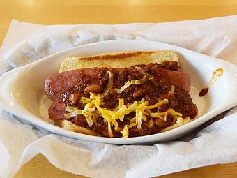 Product: Chili Cheese Dog - West Allis Cheese & Sausage Shoppe in West Allis, WI Coffee, Espresso & Tea House Restaurants