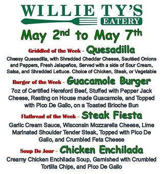 Product - Willie Ty's Eatery in Sun Prairie, WI American Restaurants