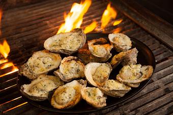Product: Chargrilled Oysters - Wintzell's Oyster House in Saraland, I-65 @ Exit 13 - Saraland, AL Seafood Restaurants