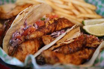 Product: Fish Tacos - Wintzell's Oyster House in Saraland, I-65 @ Exit 13 - Saraland, AL Seafood Restaurants