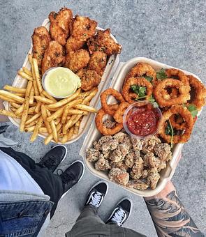 Product: Chicken Wings, Fries, Calamari and Popcorn Chicken - Y Tea Cafe in Garden Grove, CA Sandwich Shop Restaurants