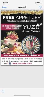 Product - Yuzu Asian Cuisine in Lancaster, PA Japanese Restaurants