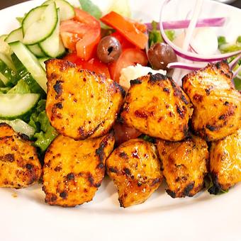 Product: Chicken Kebab (with Salad option) - Zendiggi Kebab House in Closter, NJ Middle Eastern Restaurants