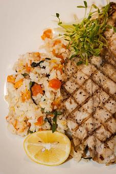 Product: Barramundi With Roasted Butternut Squash Risotto - J.B. Dawson's Restaurant & Bar in Lancaster, PA American Restaurants