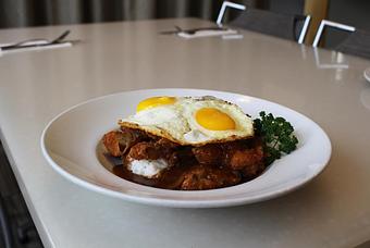 Product: Chicken Katsu Loco Moco - M.a.c. 24/7 in Waikiki - Honolulu, HI American Restaurants