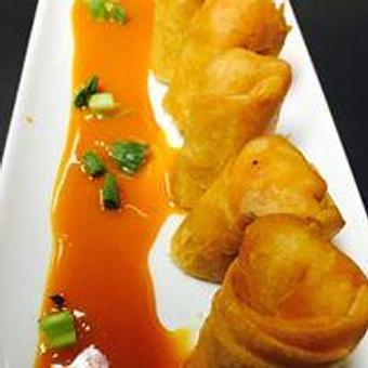Product: Cajun Spring Rolls with Mango Barbeque Sauce - 440 Main in Bowling Green, KY Bars & Grills