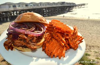 Product: BBQ Pulled Pork Sandwich - 710 Beach Club in Pacific Beach - San Diego, CA Bars & Grills