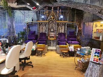 Product: Beautiful Royal Throne Room, Seating for 12! Gemstone healing Pedicure Spas-one-of-a-kind! Color/Led light therapy. 22 service areas in total-nearly 3,000 sq feet! - A Harmony Nail Spa in Paradise Valley Historic Commercial Center - Las Vegas, NV Nail Salons