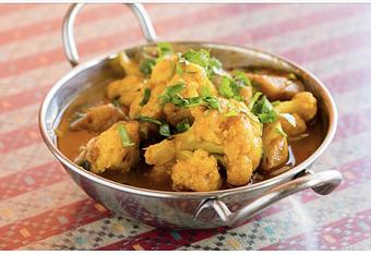 Product: FRESS PATATOES AND CAULIFLOWER COOKED IN CURRY AND TAMATO SAUCE - Aangan Nepalese and Indian Cuisine in Albany, CA Indian Restaurants