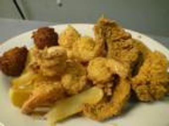 Product: Shrimp and Catfish plate - Adams Catfish House in Belle Chasse, LA Seafood Restaurants