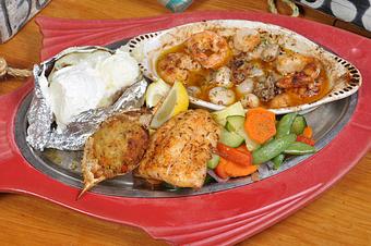 Product: Broiled Seafood Platter - AJs Seafood & Oyster Bar in West Destin - Destin, FL Seafood Restaurants