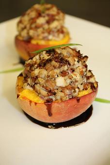 Product: Chicken Stuffed Peaches - Albany Bistro in Located in the Historic Albany District of Decatur - Decatur, AL American Restaurants