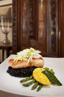 Product: Scottish Salmon - Arizona Inn - Dining Room in Blenman Elm - Tucson, AZ American Restaurants
