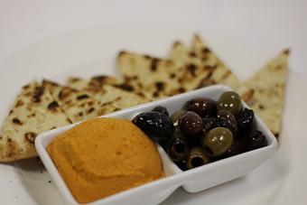 Product: Olives and Hummus - Arizona Inn - Dining Room in Blenman Elm - Tucson, AZ American Restaurants