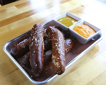 Product: Homemade pretzels - Ashley's Restaurant in Across from the University of Michigan Campus in the heart fo the State Street Shopping District. - Ann Arbor, MI American Restaurants