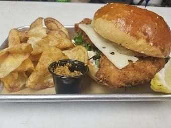 Product: Schnitzel Sandwich - Ashley's Restaurant in Across from the University of Michigan Campus in the heart fo the State Street Shopping District. - Ann Arbor, MI American Restaurants