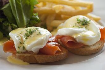 Product: Eggs Benedict - Atmosphere Bistro in East Morningside - Atlanta, GA French Restaurants