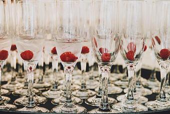 Product: Champagne with fresh raspberry - Attitude On Food in Omaha, NE Caterers Food Services