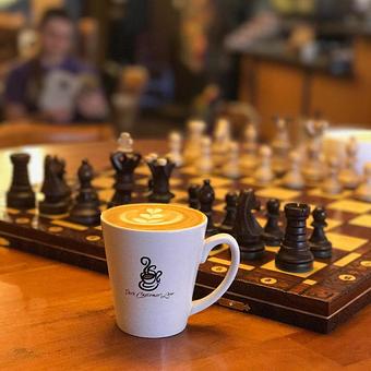 Product: Enjoy a variety of boardgames or try your hand at a game of chess - Barista's Daily Grind in Kearney, NE Coffee, Espresso & Tea House Restaurants