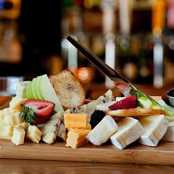Product: Artisan Cheese Platter appetizer with crostini and assorted fruit - Barron's in Longview, TX Seafood Restaurants