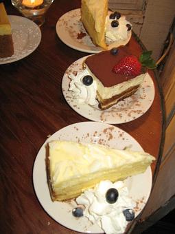 Product: Lemon cello and almond cake at Beans in the Belfry - Beans in the Belfry in downtown - Brunswick, MD American Restaurants