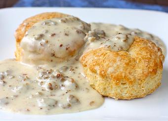 Product: Biscuit and Gravy at Beans in the Belfry - Beans in the Belfry in downtown - Brunswick, MD American Restaurants