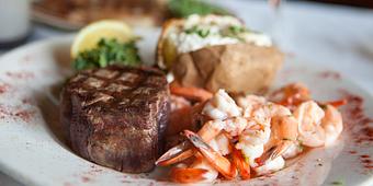 Product: Filet & Shrimp - Beefeater's in Southern Pines, NC American Restaurants