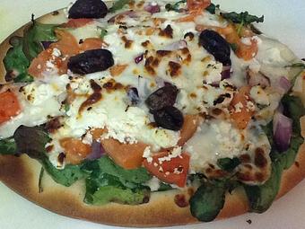 Product: Mediterranean Flat Bread - Bella Cafe in Grosse Pointe Farms, MI American Restaurants