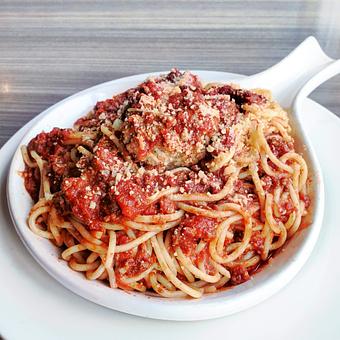 Product: Spaghetti with Meatball - Bella Milano in Edwardsville, IL Italian Restaurants