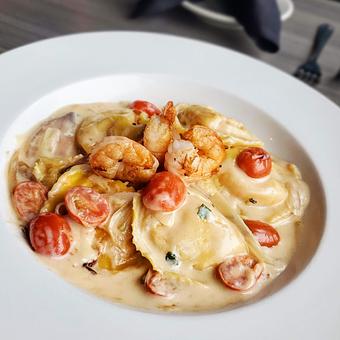 Product: Seafood Ravioli - Bella Milano in Springfield, IL Pizza Restaurant