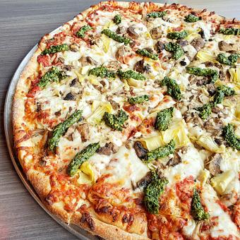 Product: Bella Mediterraneo Pizza - Bella Milano in Springfield, IL Pizza Restaurant