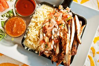 Product: Besito Iron Skillet tacos de Pollo - Besito Mexican Restaurant- Roslyn NY in Roslyn, NY Mexican Restaurants