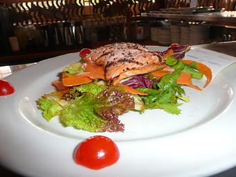 Product: Salmon Salad - Big River Restaurant in Downtown - Corvallis, OR American Restaurants