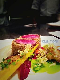 Product: Horse Radish Crusted Lamb Loin - Blue Morel Restaurant and Wine Bar in Morristown, NJ American Restaurants