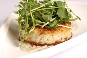 Product: Jumbo Lump Crab Cake - Blue Morel Restaurant and Wine Bar in Morristown, NJ American Restaurants