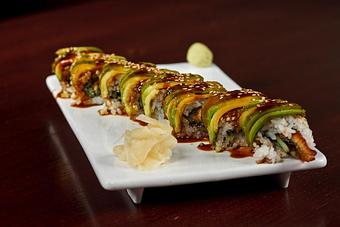 Product: Dragon Roll - Blue Morel Restaurant and Wine Bar in Morristown, NJ American Restaurants