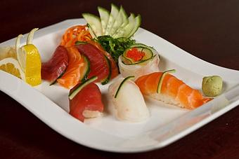 Product: Sushi Sampler - Blue Morel Restaurant and Wine Bar in Morristown, NJ American Restaurants