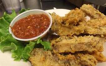 Product: Fried Portabella Mushroom Strips - Branding Iron Steakhouse at the Mill in Fort Smith, AR Barbecue Restaurants