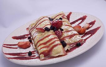 Product: Fresh strawberries and blueberry compote fill our fresh made crepes. - Brunchie's Breakfast Brunch and Lunch in Tampa - Tampa, FL American Restaurants