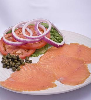 Product: Salmon cured in house with a bagel flown in from Da' Bronx - Brunchie's Breakfast Brunch and Lunch in Tampa - Tampa, FL American Restaurants