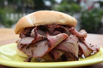 Product: Cali BBQ Tri-Tip Sandwich - Tommy the Pit Master's Favorite Sandwich - Cali Comfort BBQ in Spring Valley - Spring Valley, CA American Restaurants