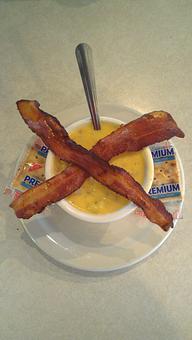 Product: BACON Cheeseburger Soup - Calico Cafe in Sheridan, IL American Restaurants