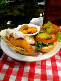 Product: Wild Caught Deep Water Shark Sandwich - Caney Fork River Valley Grille in Nashville, TN American Restaurants